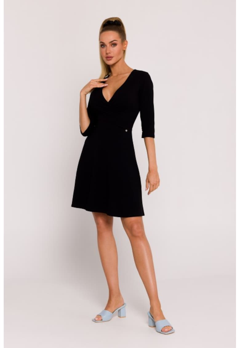 Rochie cu partea de sus petrecuta - Negru