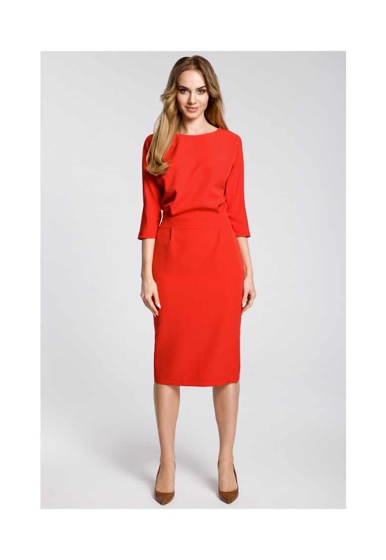 Rochie dama Bleumarin - Rosu