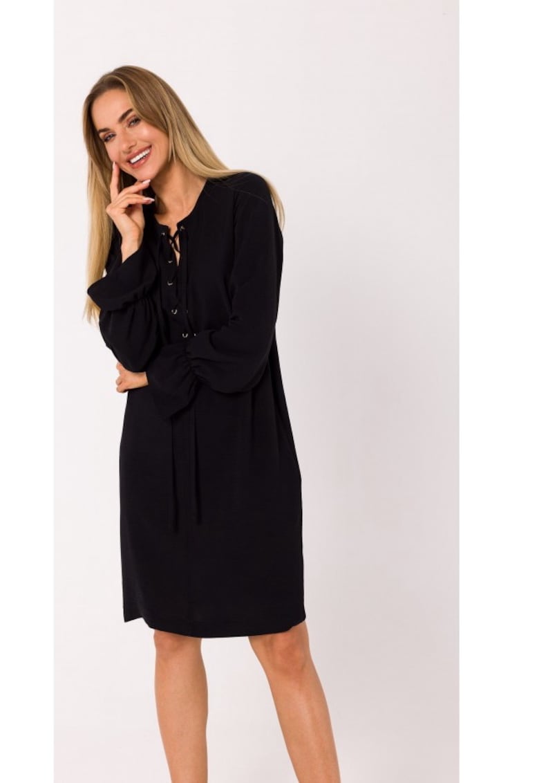 Rochie dama - Poliester - M - Negruzz - Negru