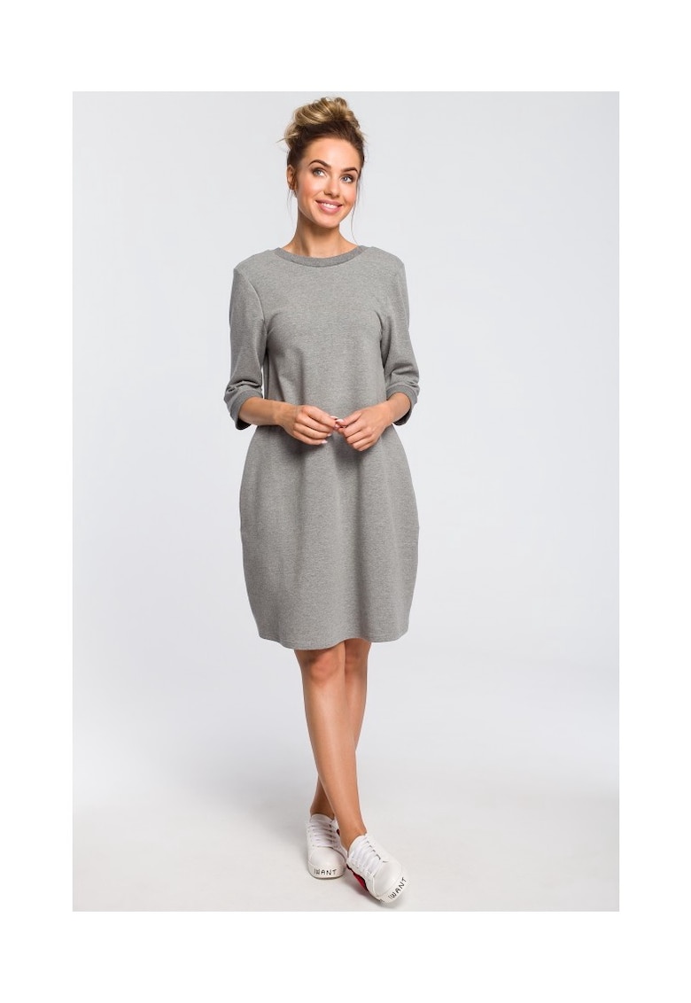 Rochie de trening cu decolteu la spate - albastru marin - Gri