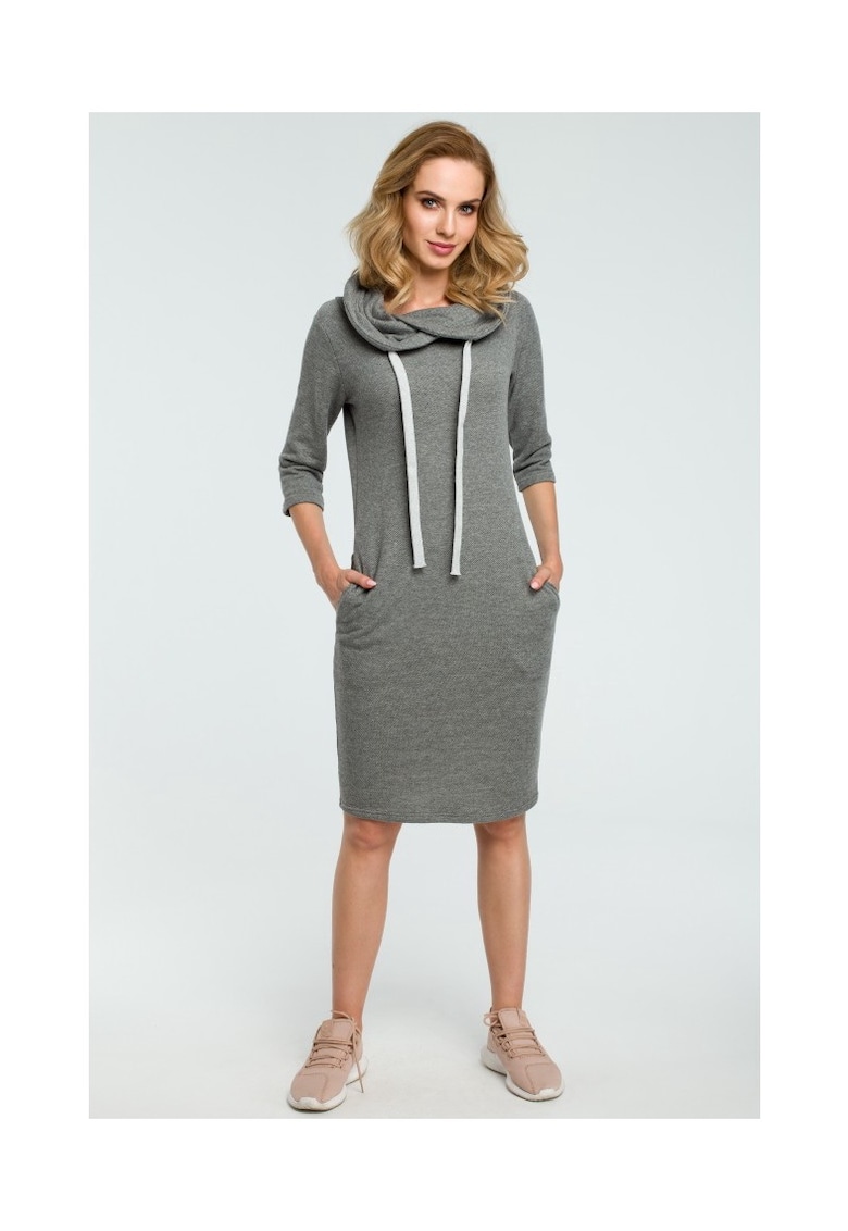 Rochie de trening dreapta cu guler - Gri