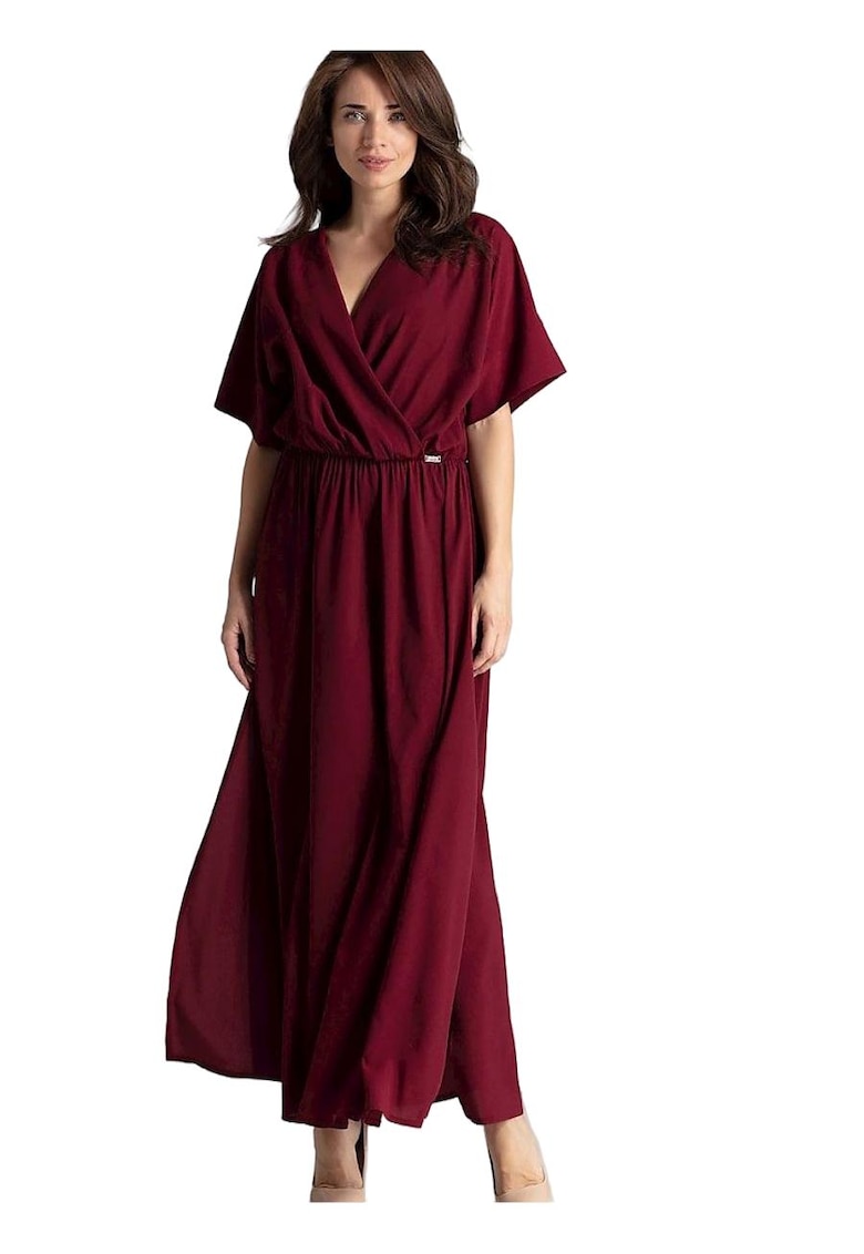 Rochie de zi 5902194372640 -  Poliester/Viscoza - Rosu -