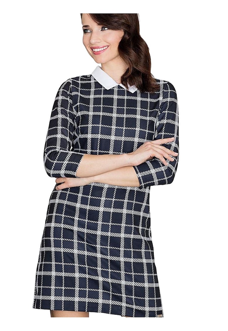 Rochie de zi - Poliester - Midi - Negru