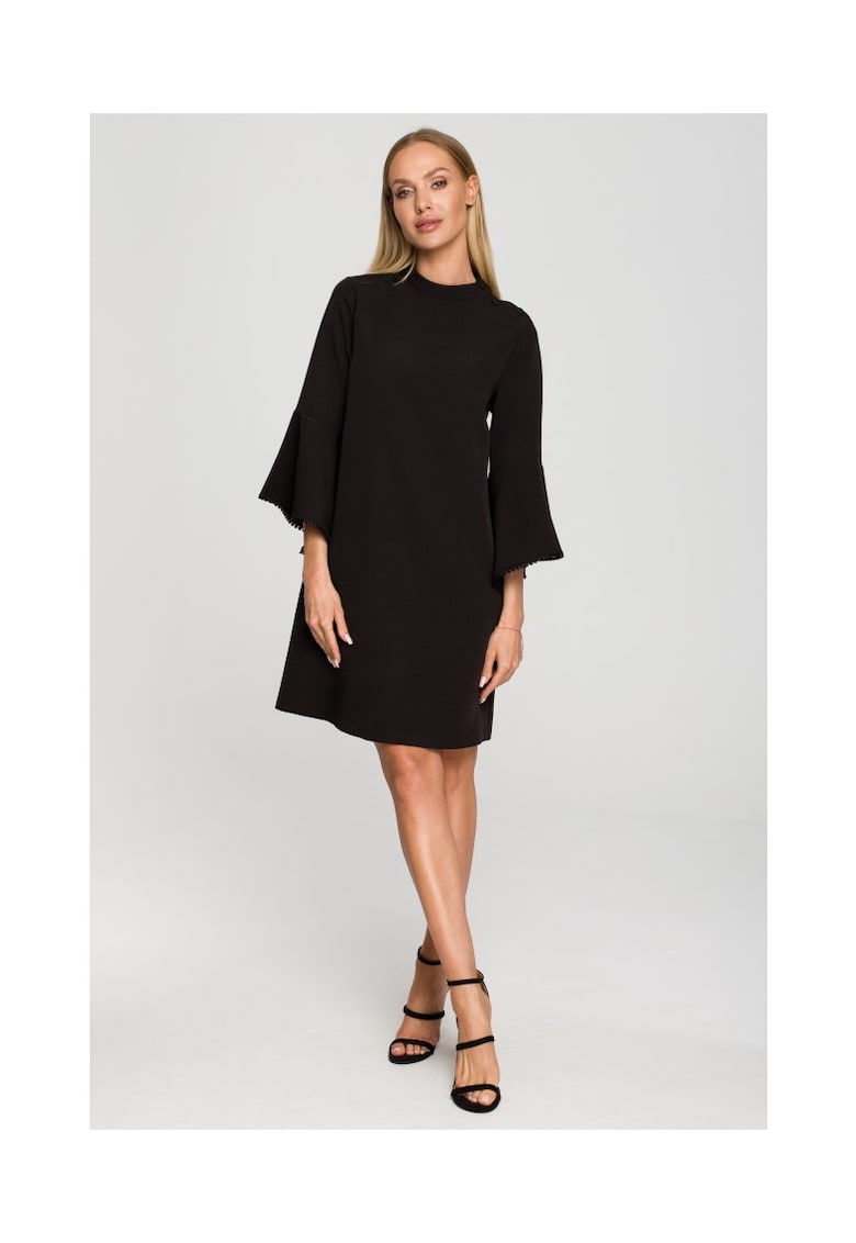 Rochie eleganta Poliester - Roz - Negru