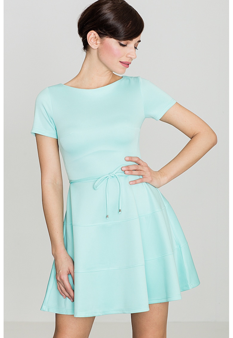 Rochie evazata mint - poliester 95% - elastan 5%