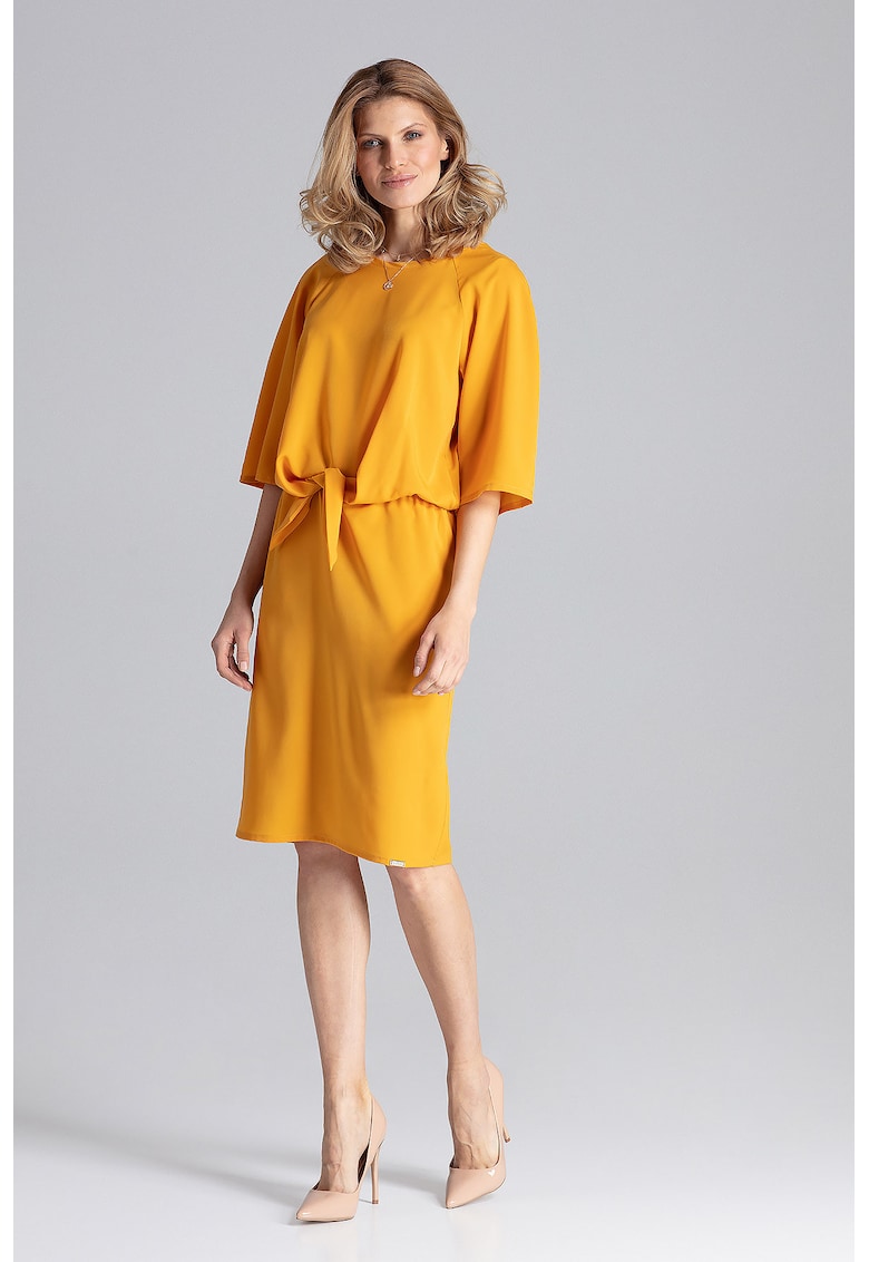 Rochie -  galbena - design modern - poliester - galben -
