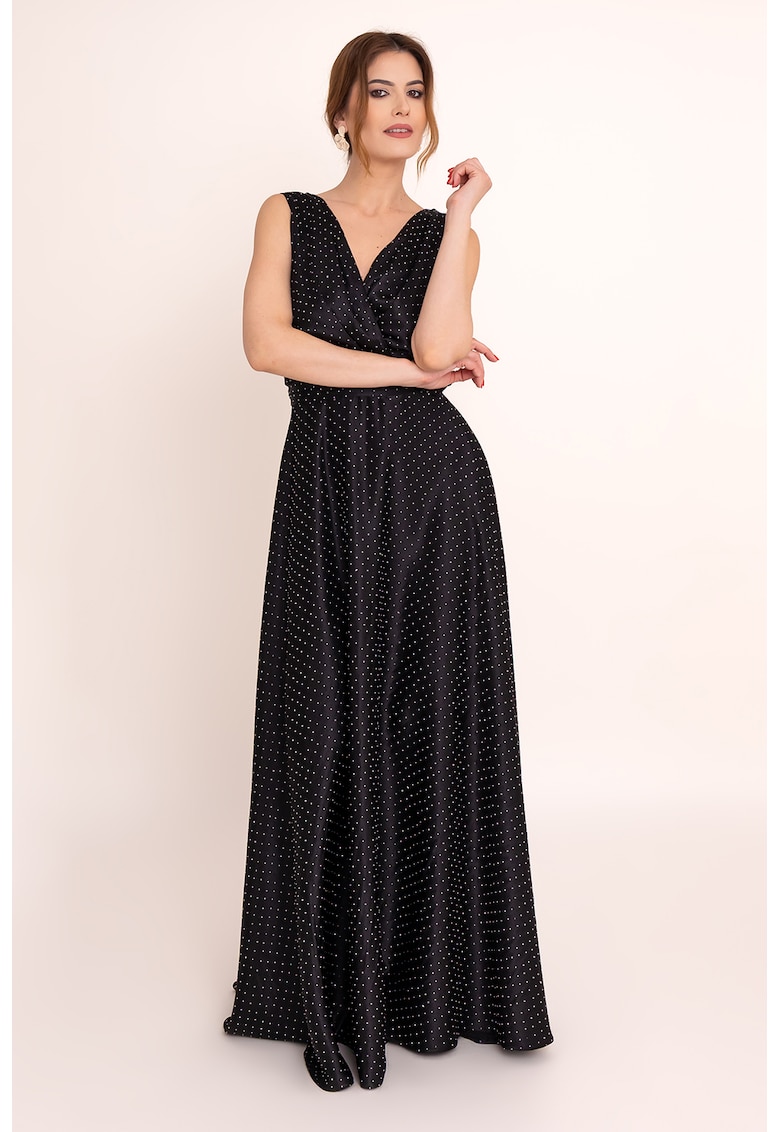 Rochie lunga fara maneci Muse - Negru