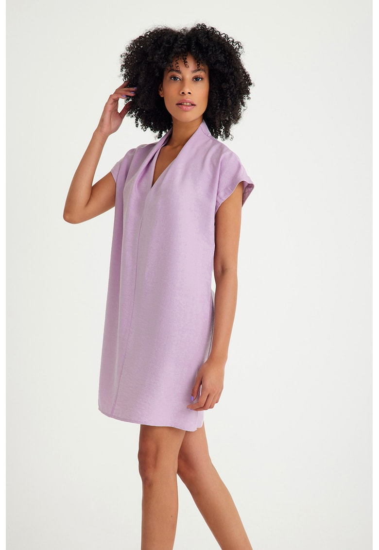 Rochie mini cu decolteu in V - Lila