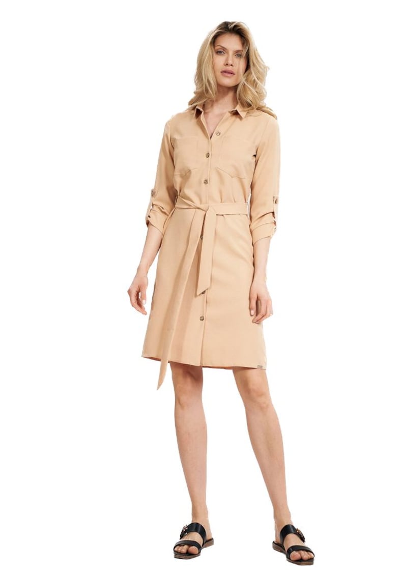 Rochie mini dama - Aramour - bej - Bej