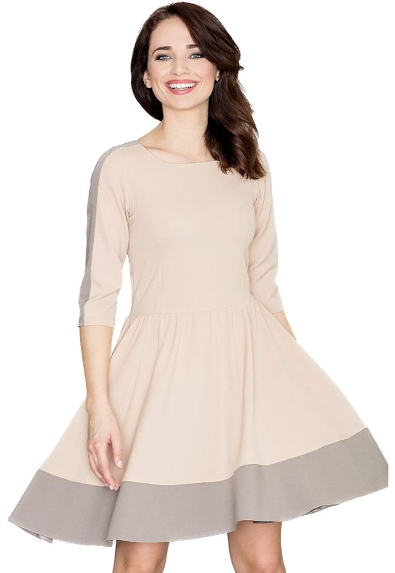 Rochie mini dama Kadyvance K057 bej - Bej