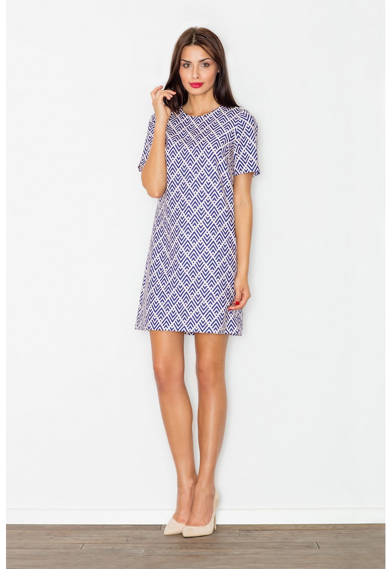 Rochie model M519 - geometric - pentru zi cu zi - poliester