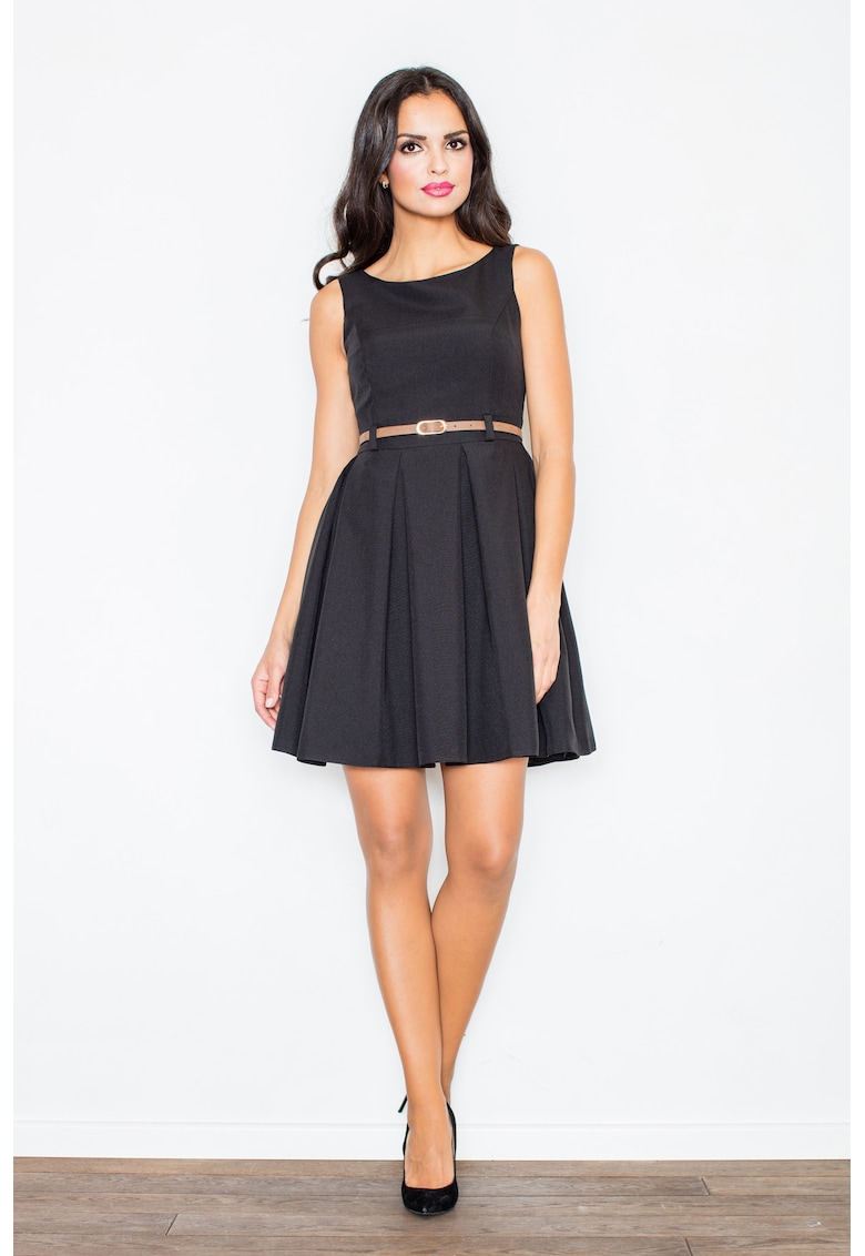 Rochie mulata - neagra - fara maneci - poliester -