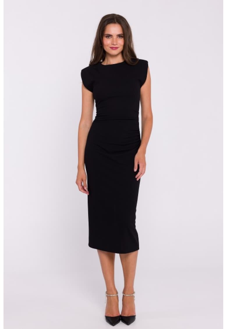 Rochie tip creion fara maneci - Negru