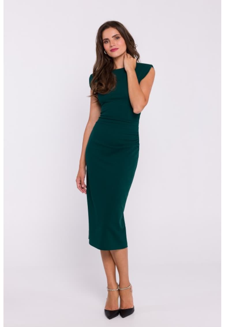 Rochie tip creion fara maneci - Verde