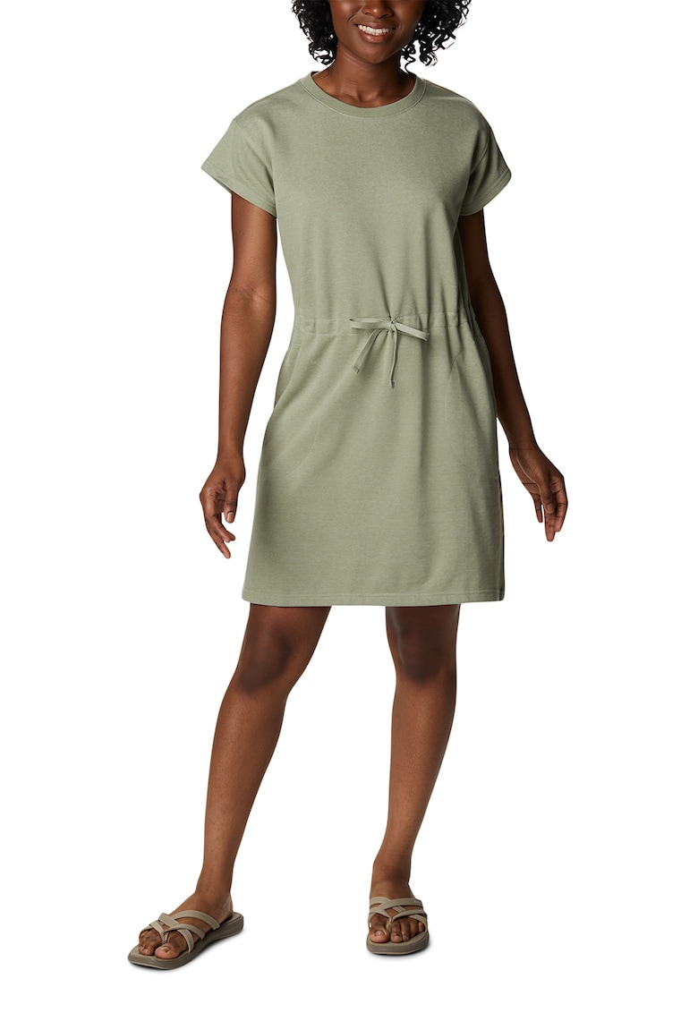 Rochie tip tricou cu snur in talie Trek™ - Verde sparanghel