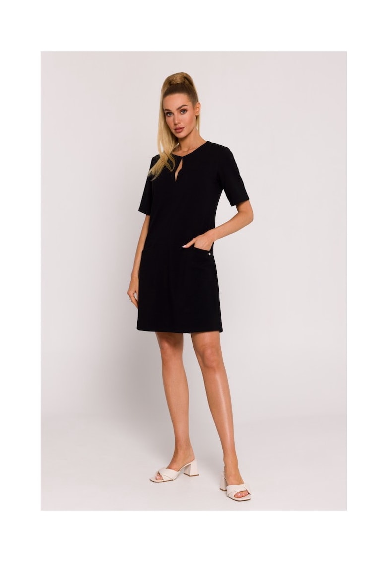 Rochie trapez cu buzunare