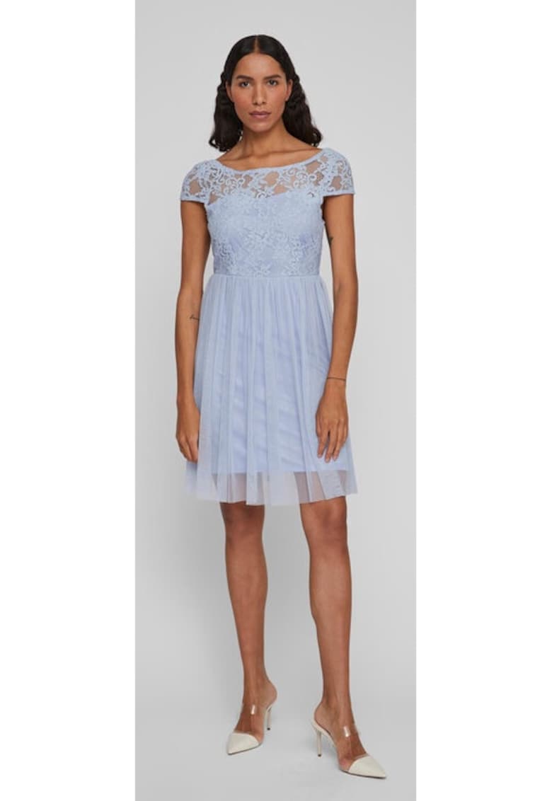 Rochie - 5021 - Bumbac - Albastru celest