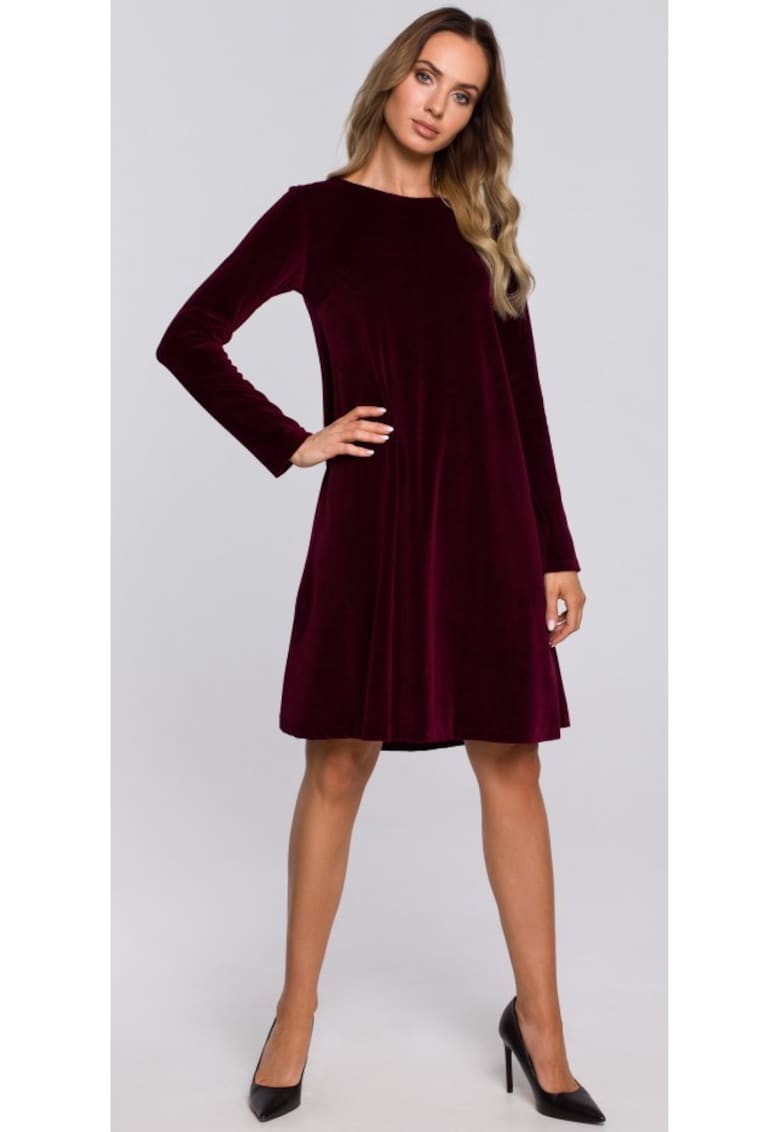 Rochie - Bumbac / Poliester - Verde - Visiniu