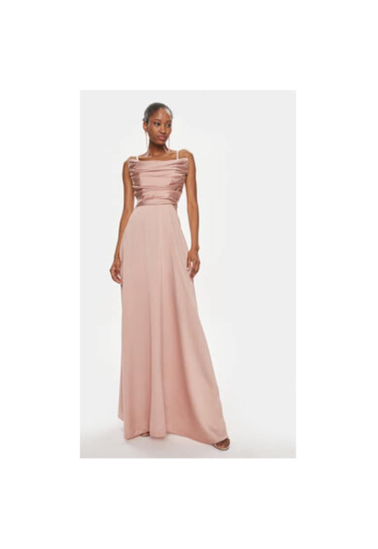 Rochie Dama - 304130472 - Poliester - Roz - Roz