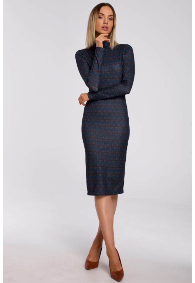Rochie - Poliester/Elastan - Bleumarin