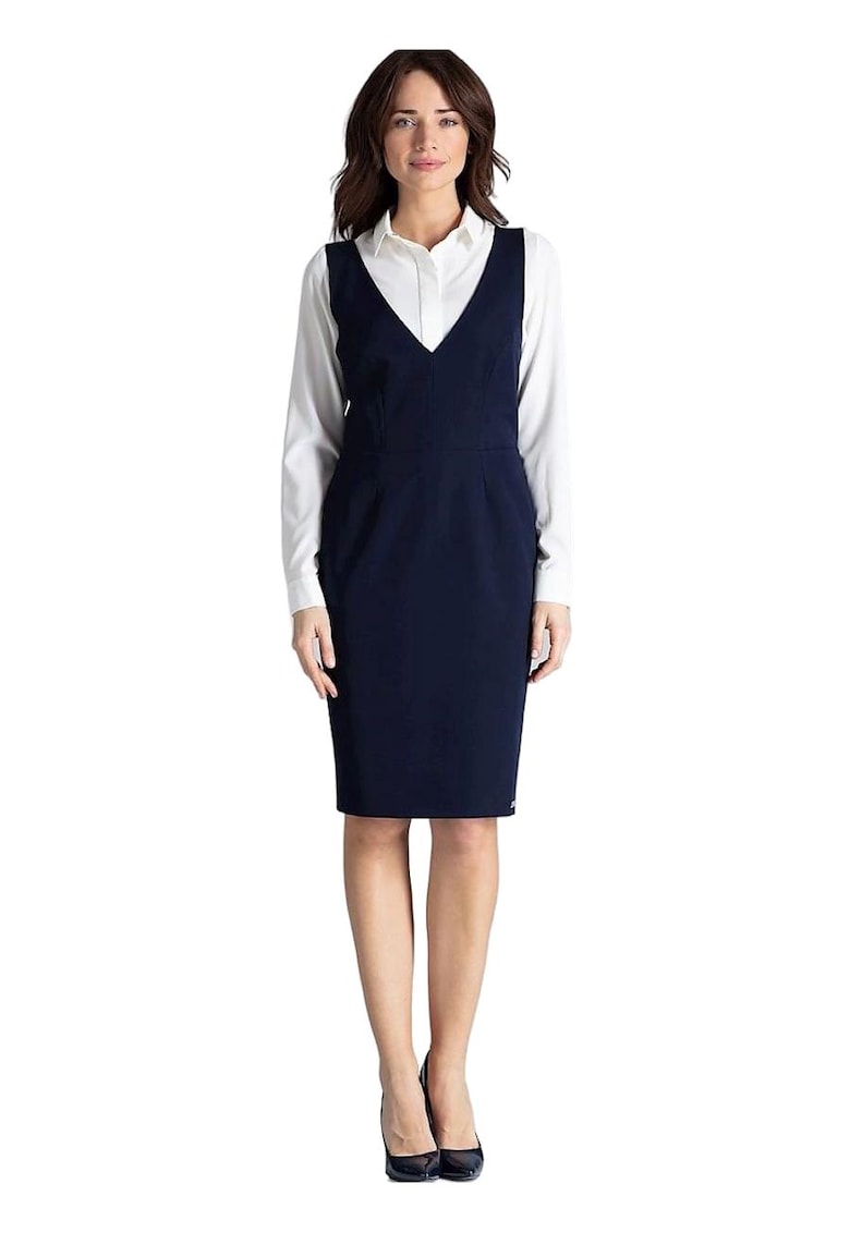 Rochie - Poliester/Viscoza - De zi - Bleumarin