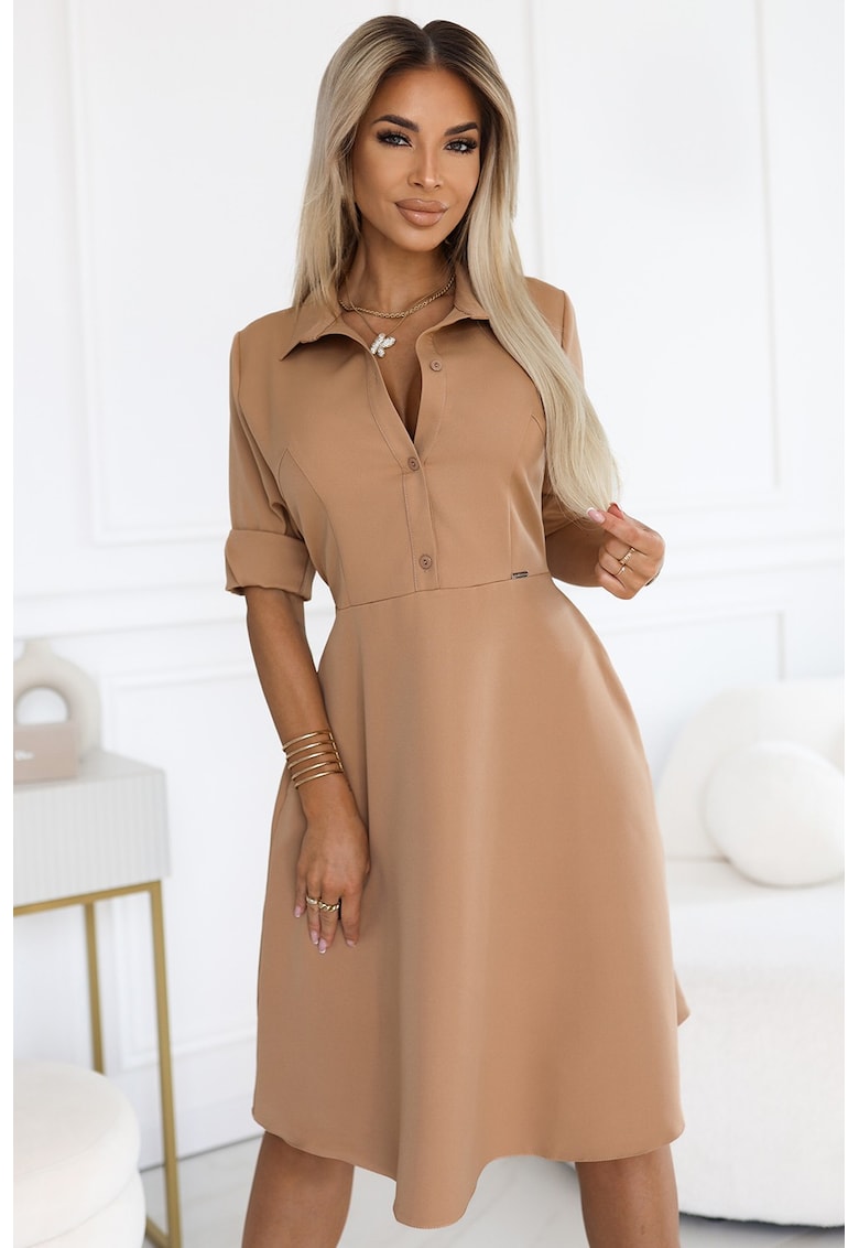 Rochie ampla cu guler -