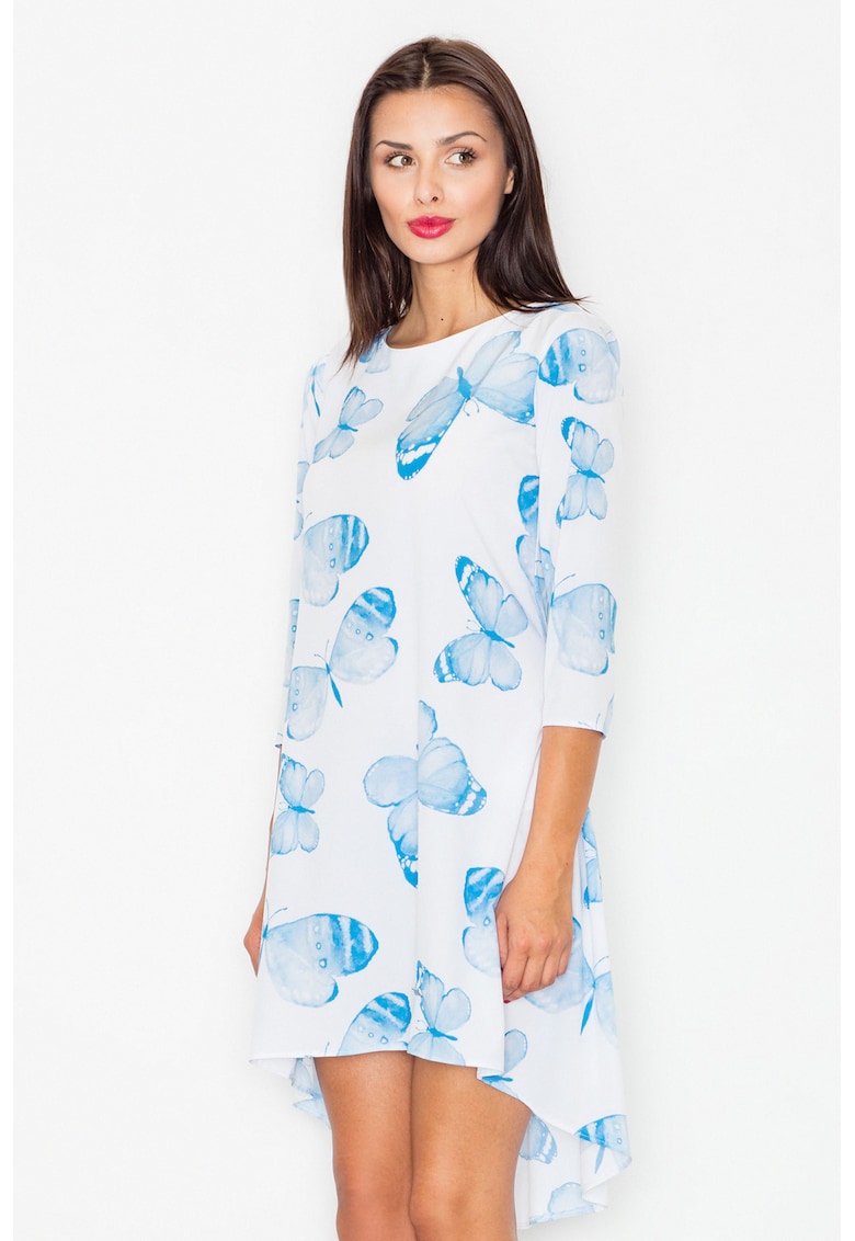 Rochie asimetrica florala - Multicolor