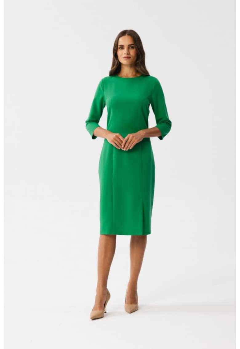 Rochie creion cu taietura - - Verde
