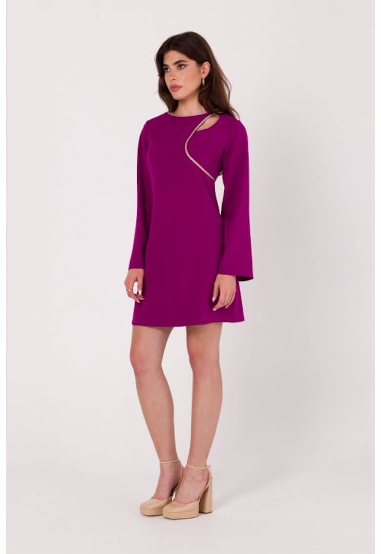 Rochie cu decolteu in forma de lacrima - - Roz