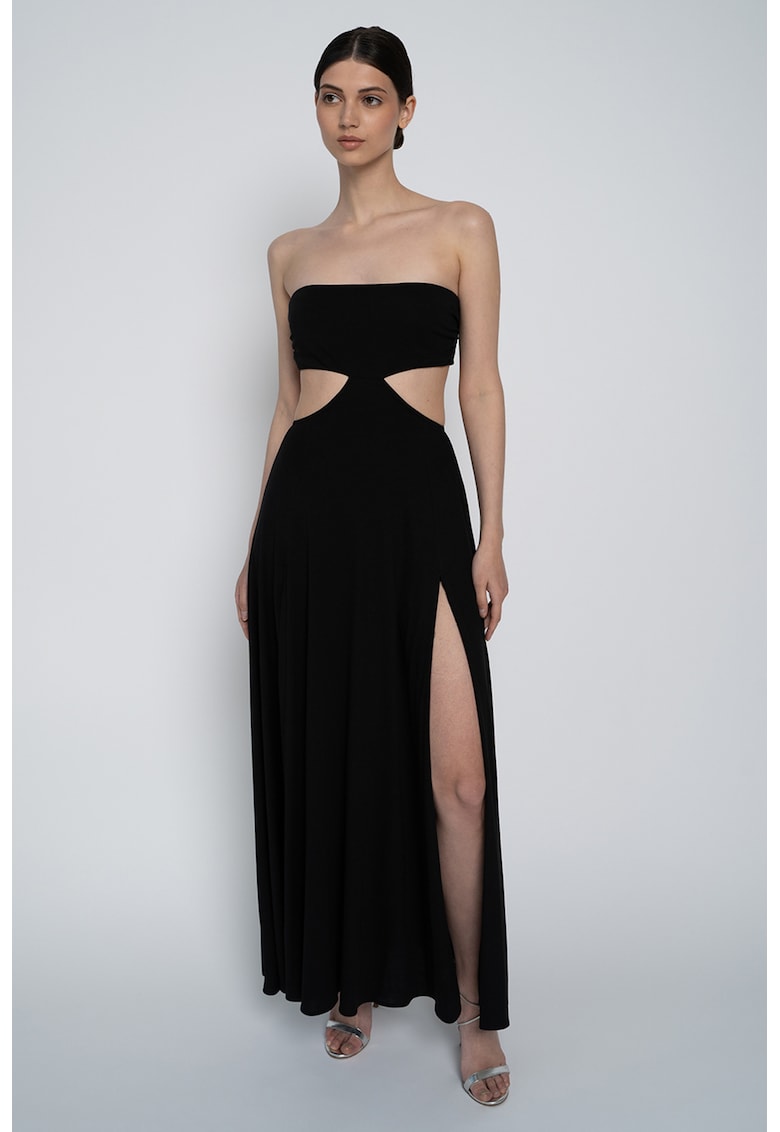 Rochie cu decupaj in talie Gloria - Negru