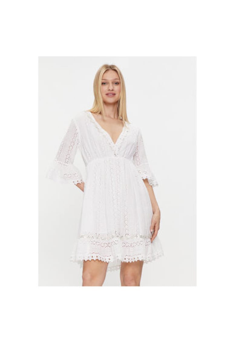 Rochie dama - 303756246 - Bumbac - Alb - Alb