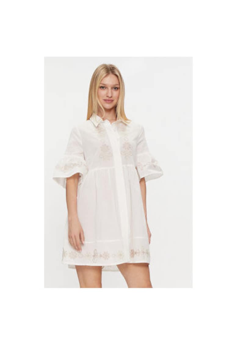 Rochie dama - 303756291 - Bumbac - Alb - Alb