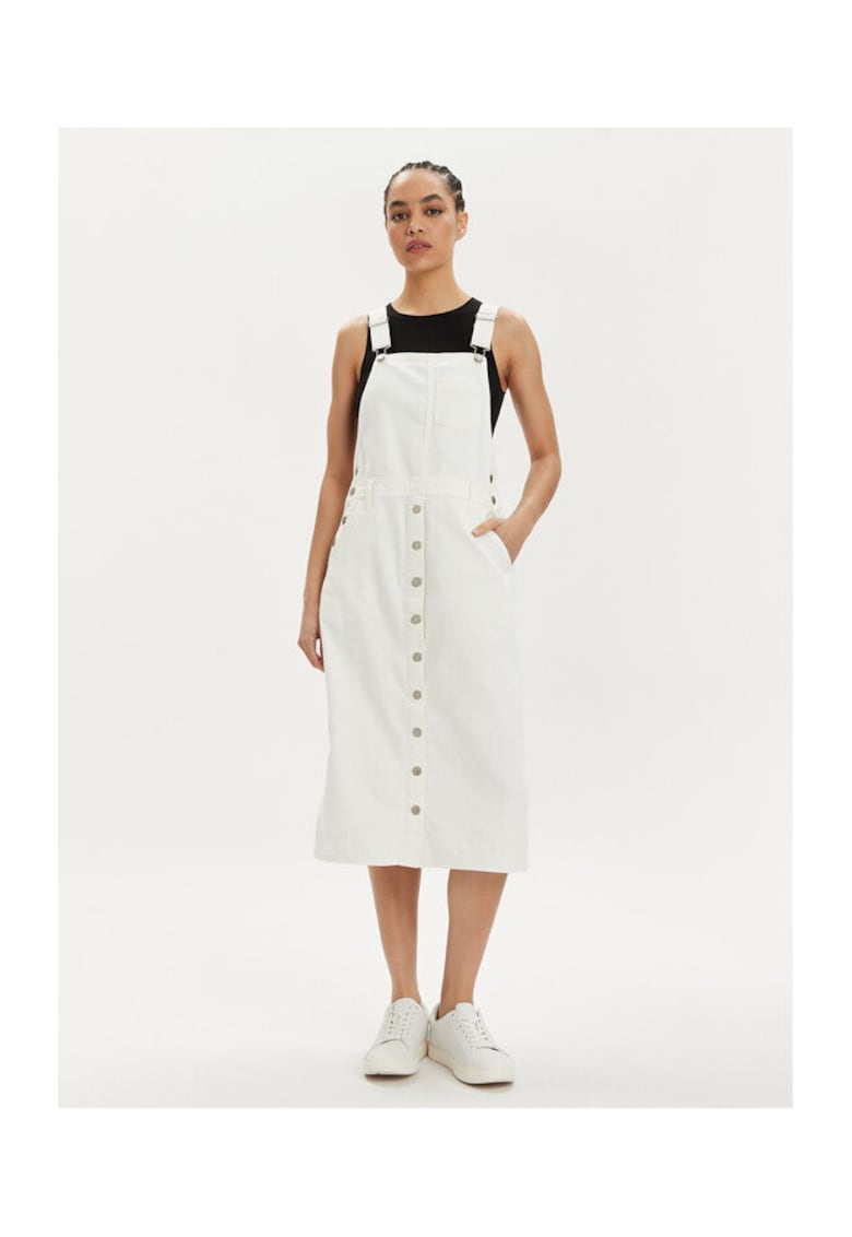 Rochie dama - 303866679 - Bumbac - Alb - Alb