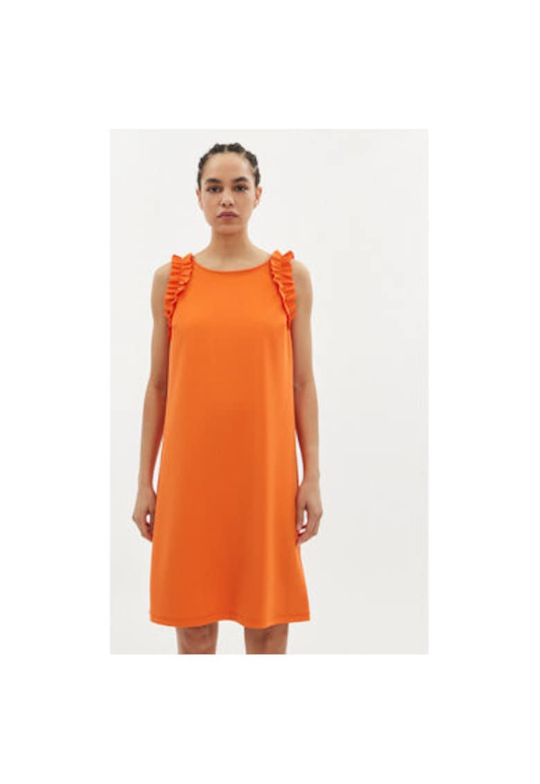 Rochie dama - 303880767 - Poliester - Portocaliu - Portocaliu