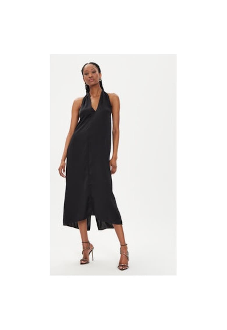 Rochie dama - 303956967 - Matase - Negru - Negru