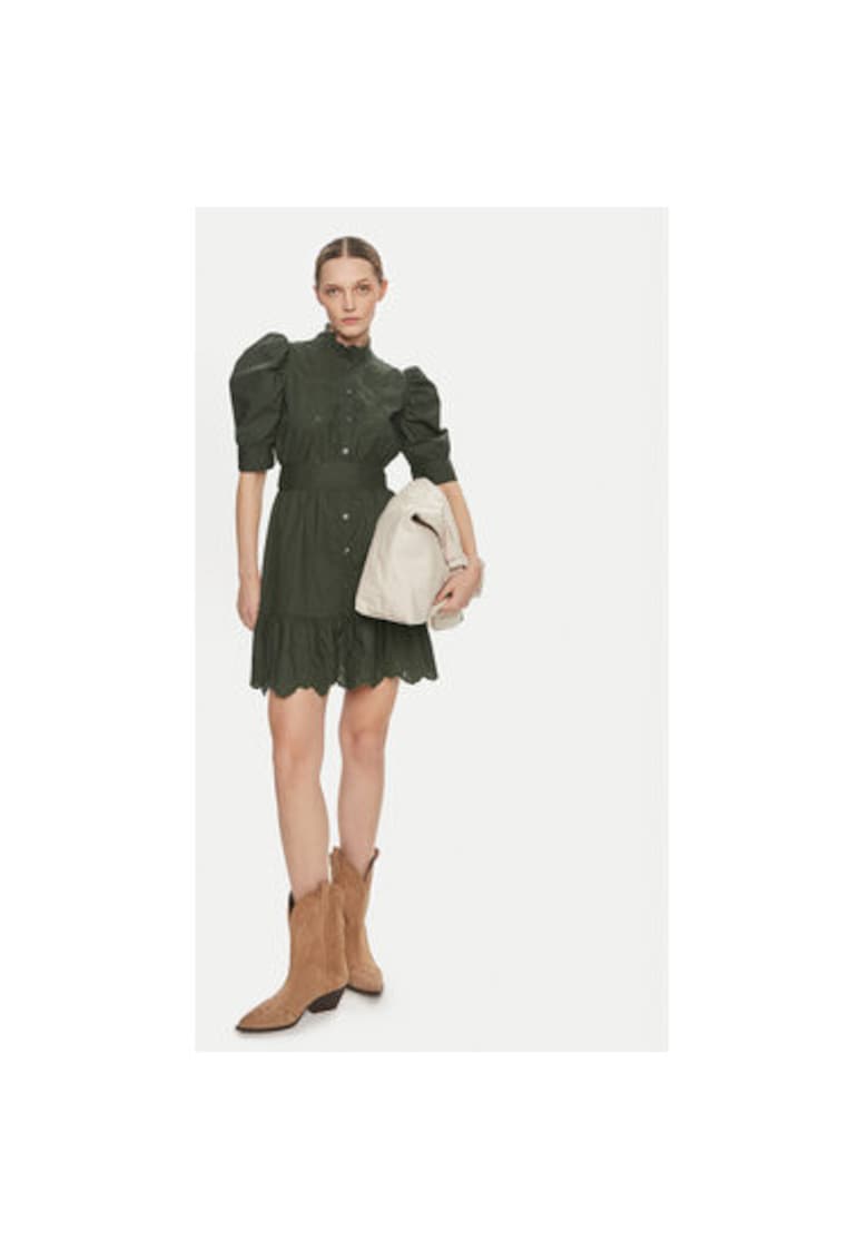 Rochie dama - 304164125 - Bumbac - Verde - Verde