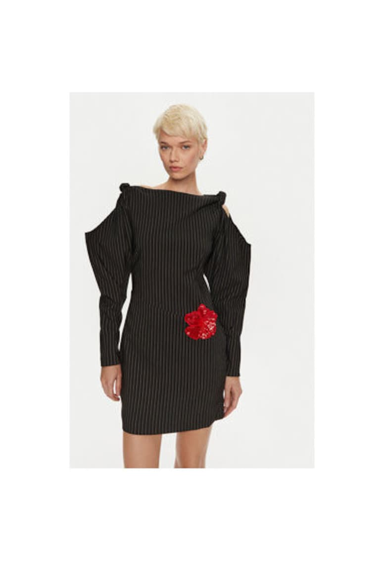 Rochie dama - 304473098 - Viscoza/Poliester - Negru - Negru