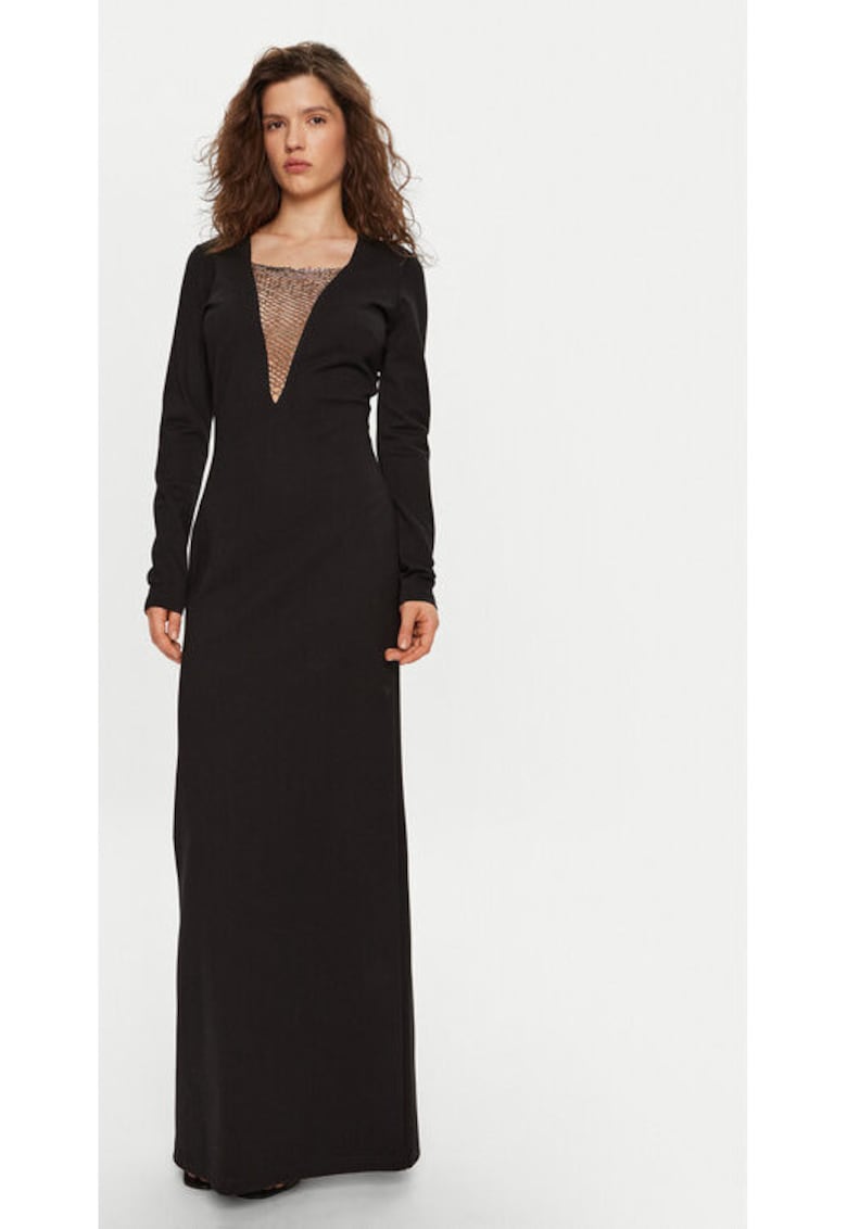 Rochie dama - 304549168 - Viscoza/Poliamida - Negru - Negru