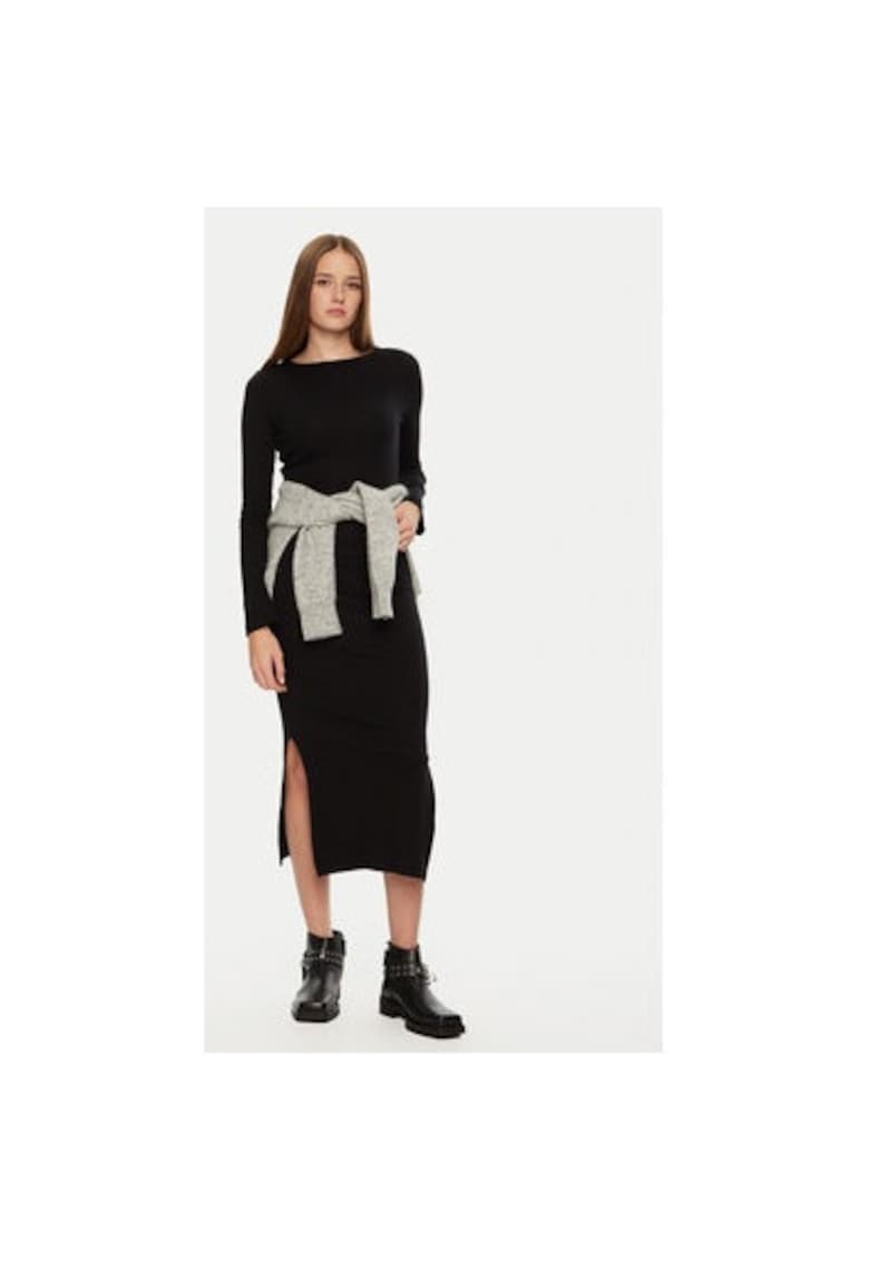 Rochie dama - 304576669 - Bumbac/Nylon - Negru - Negru