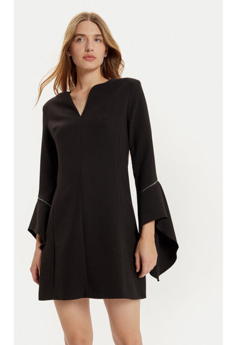 Rochie dama - 304891120 - Poliester/Viscoza - Negru