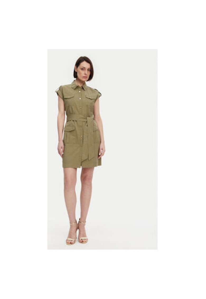 Rochie dama - 305244857 - Bumbac - Verde - Verde