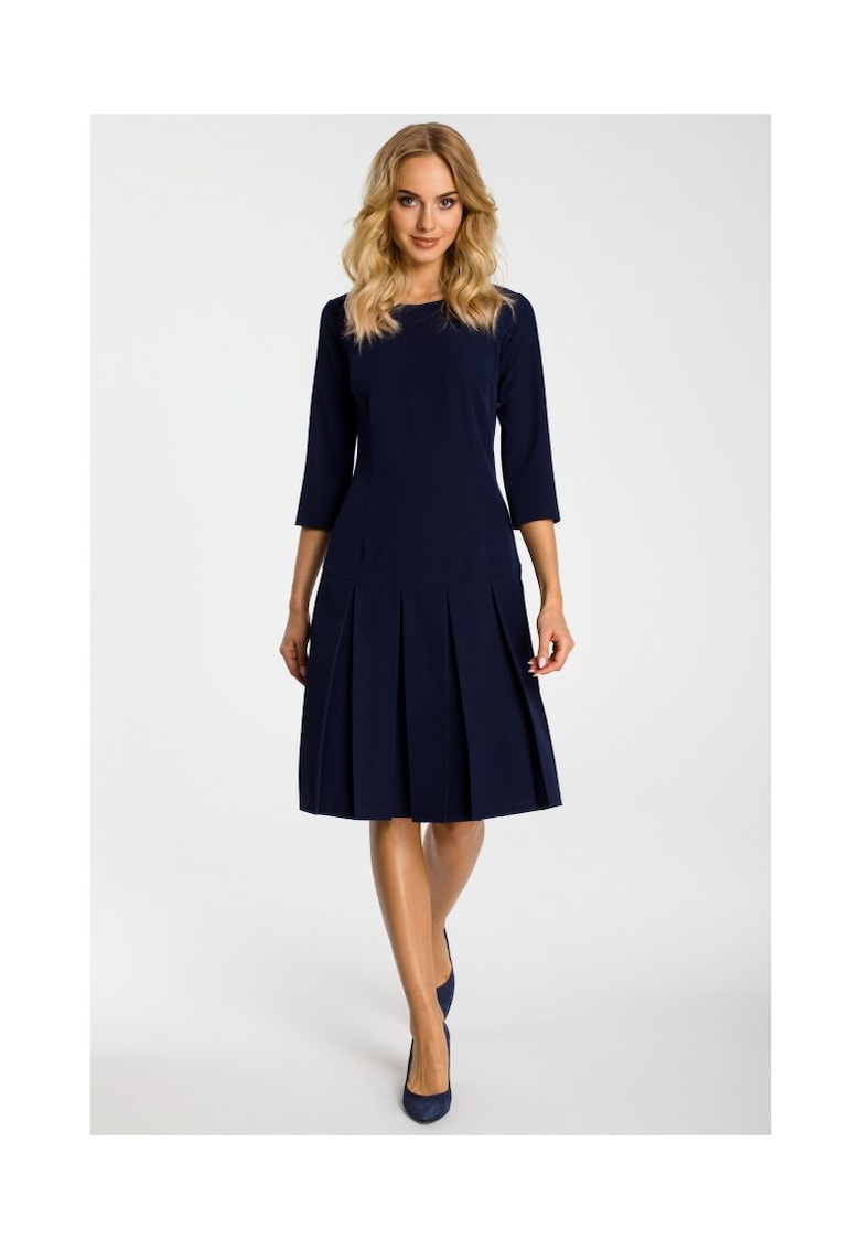 Rochie dama - Poliester / Viscoza - Bleumarin inchis