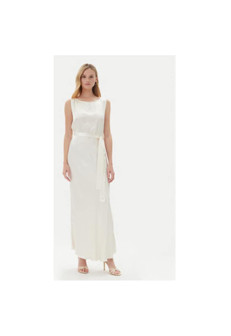 Rochie dama TD0766 - Viscoza - Ecru - Ecru