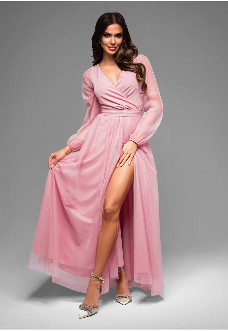Rochie de seara Maxi LACRICA LA-OM-DLR008 - Roz deschis