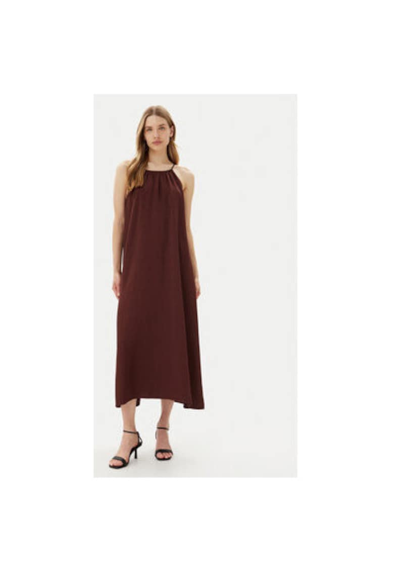 Rochie de vara dama TD0757 - Viscoza/Rayon - Maro - Maro
