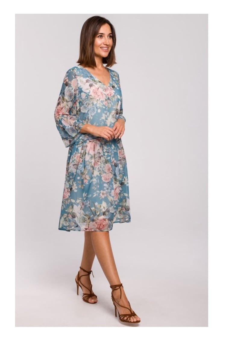 Rochie din sifon cu talie coborata - model 4