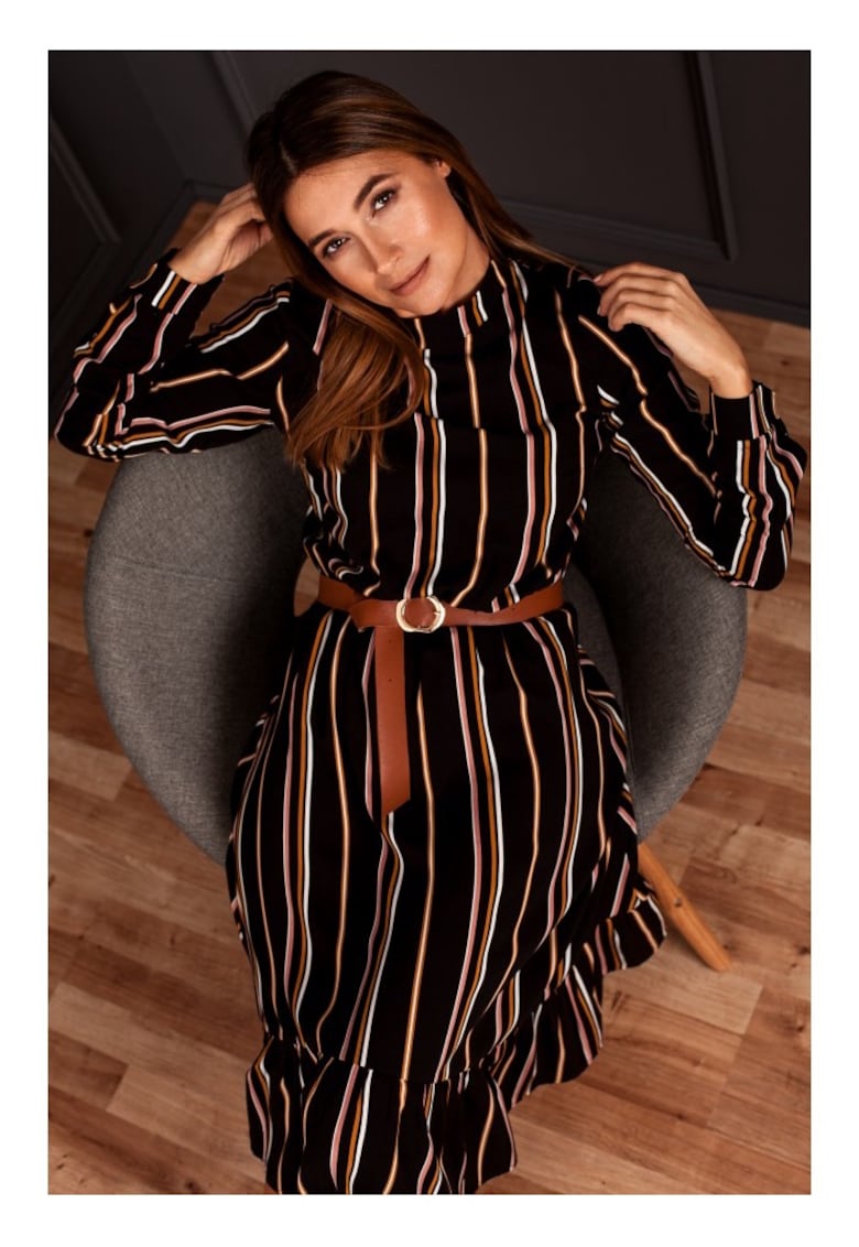 Rochie dungata cu curea - model 1 - Multicolor