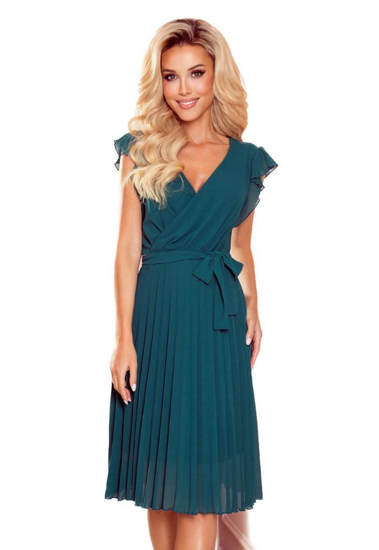 Rochie florala de dama - Polina - verde - Verde