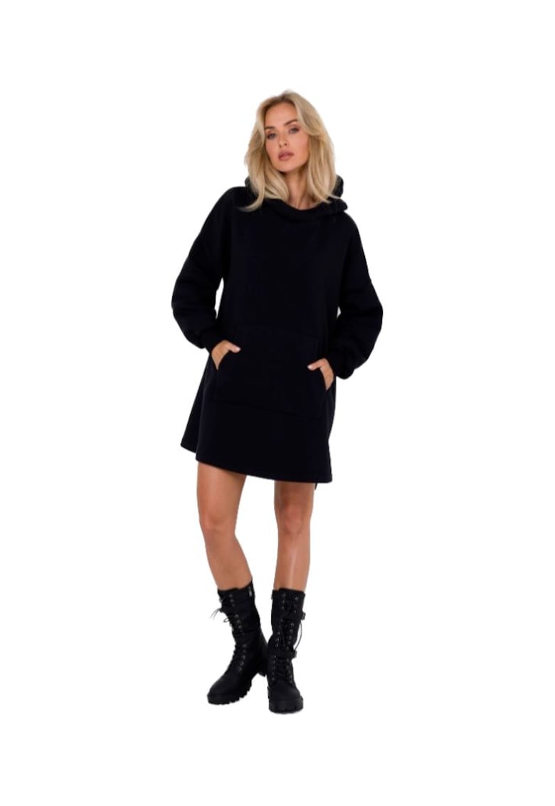 Rochie hanorac dama - Made of Emotion - Yenga - neagra - S/M