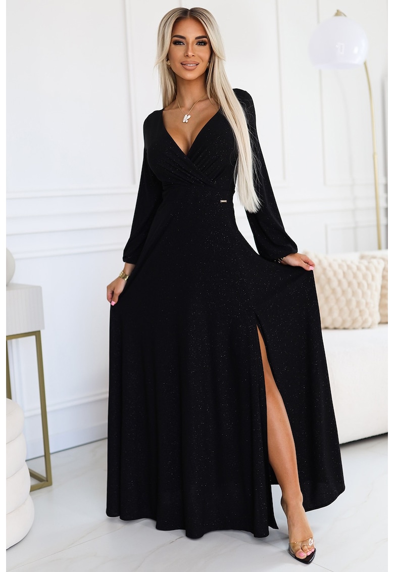 Rochie lunga cu crapatura pe picior -